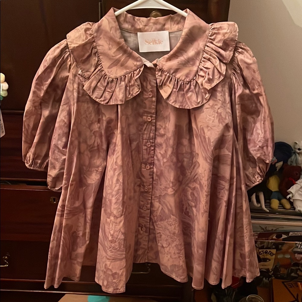 Selkie Pink Ruffled Blouse